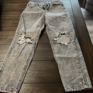Size 00 ripped high waisted Mom jeans